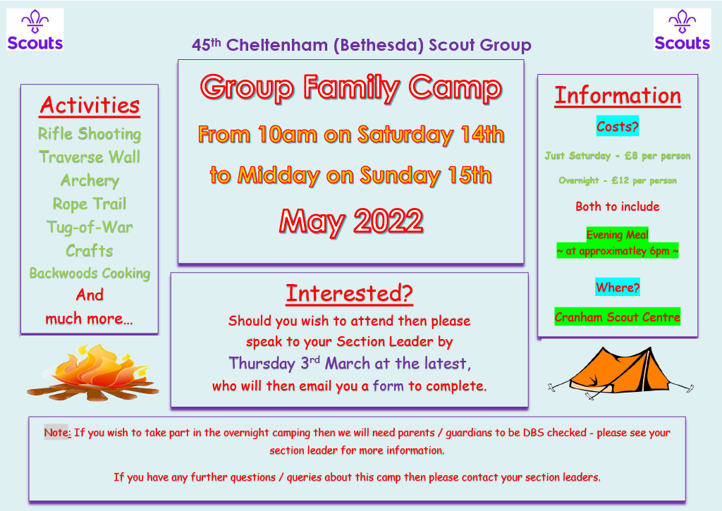 Family Camp 2022 | 45th Cheltenham (Bethesda) Scout Group